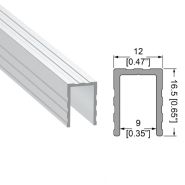 Aluminium Capping Channel for 9mm Panels (2mts)